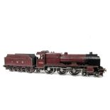 A 3½” gauge coal-fired Live Steam LMS ‘Patriot’ class 4-6-0 locomotive and tender: in LMS maroon