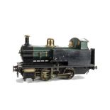 A 3½” Gauge ‘Tich’ coal fired Live Steam 0-4-0 Tank Locomotive in black and green livery, with