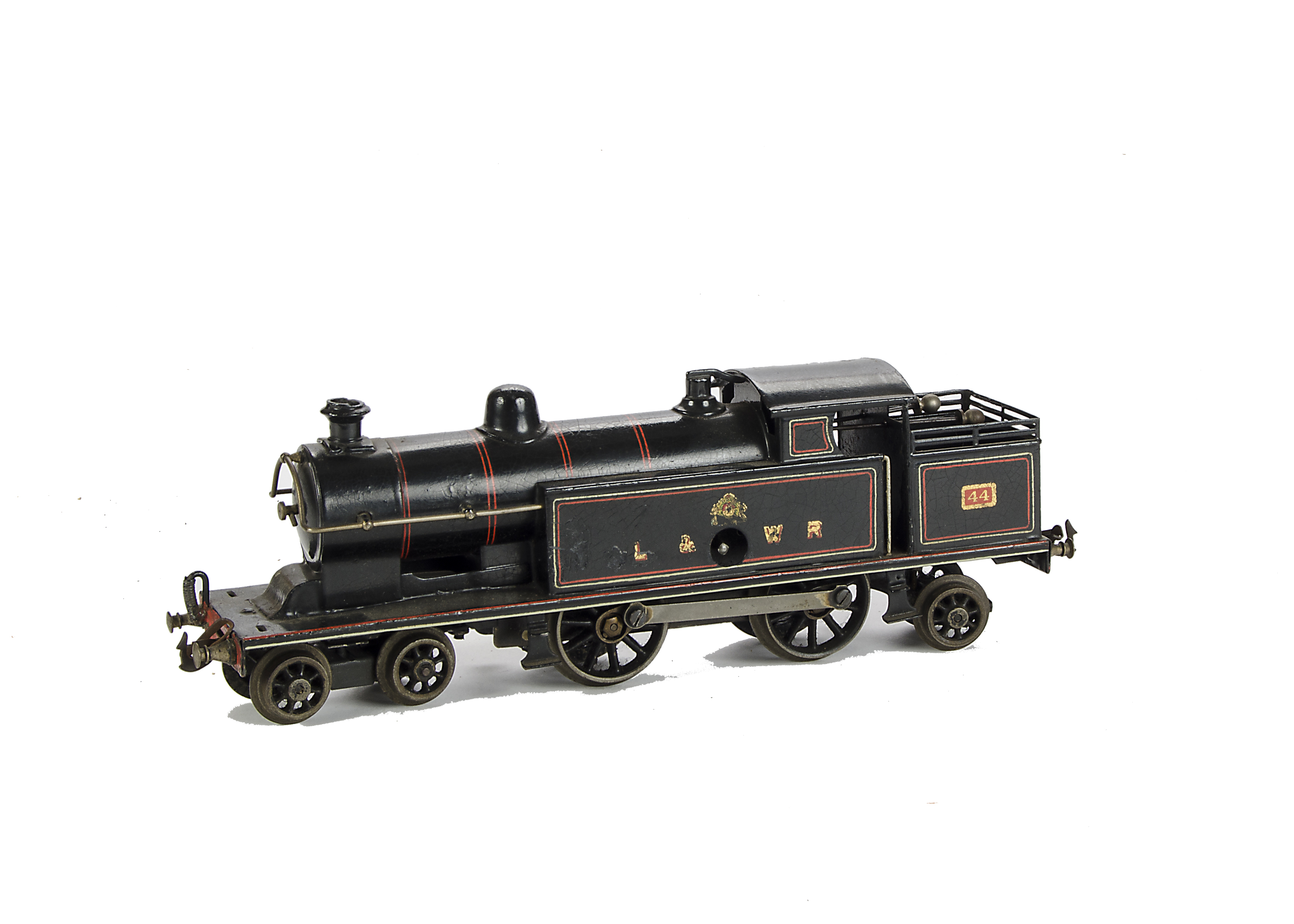 A fine Bing 0 Gauge clockwork LNWR 4-4-2 ‘Precursor’ Tank Locomotive: in black livery as no 44, with