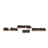Z Gauge Continental Steam Locomotives by Märklin Mini-Club: all in DB black/red livery, comprising