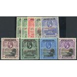 Ascension1922 ½d. to 3/- set of nine overprinted "specimen", fine mint. S.G. 1-9, £800  Subject to