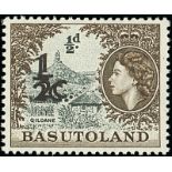 (x) Basutoland1961 ½c. on ½d., variety surcharge double, fine unmounted mint. Scarce. S.G. 58a, £