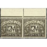 (x) British Occupation of Italian ColoniesEritreaPostage Due 1948 20c. on 2d. agate pair with margin