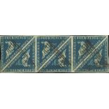 (x) Cape of Good Hope1853 Slightly Blued Paper4d. deep blue block of six with traces of blueing,