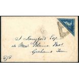 (x) Cape of Good Hope1853 Slightly Blued Paper4d. blue with good to large margins, neatly tied on