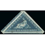 (x) Cape of Good Hope1855-64 White paper4d. deep blue, an enormous single with huge margins and