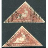 (x) Cape of Good Hope1853 Slightly Blued Paper1d. brick-red with good to large margins and neatly