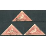 (x) Cape of Good Hope1855-64 White paper1d. rose shades (3), two with good to large margins,