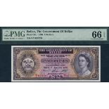 Government of Belize, $2, 1 January 1976, serial number B/2 023297, purple, orange and violet,