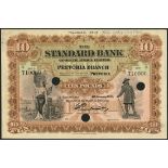 Standard Bank of South Africa Limited, specimen £10, Pretoria, 1 January 1919, serial number T10000,