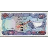 (†) Central Bank of Iraq, Republic Issue, specimen 1/4,1/2,1,5 and 10 dinars, ND (1973), all with