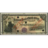 National Bank of South Africa Limited, colour trial £5, ND (1900-1920), black on pale yellow and red