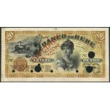 El Banco de Rere, Chile, colour trial 20 pesos, ND (189-), black, pale yellow and brown, helmeted