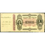 (†) Banca Nazionale Toscana, specimen 500 lire, 9 September 1869, black, pale brown, bank title