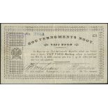 Government Note, South Africa, £5, 1 April 1901, serial number 2964A, black and white, bank arms