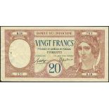 Banque de l'Indochine, Djibouti, 20 francs (36), ND (1928-38), various prefixes, light brown,