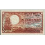 (†) South African Reserve Bank, specimen £100, Pretoria, 30 September 1921, serial number D/1