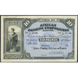 (†) African Banking Corporation Limited, Transvaal issue, specimen £10, Pretoria, 190-, serial