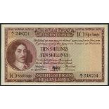 South African Reserve Bank, 10 shillings (2), 10 April 1948, serial numbers A/1 248004 and A/1