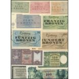 (x) Czechoslovakia, a large group of notes comprising, specimens of varying denominations and