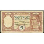Banque de l'Indochine, Djibouti, 20 francs (40), ND (1928-38), various prefixes, light brown,