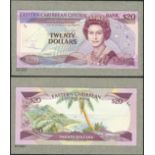 (†) Eastern Caribbean Central Bank, a printers archival composite essay on card for a proposed issue