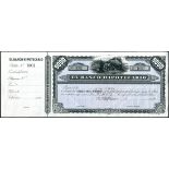 El Banco Hipotecario, specimen 5 mil pesos, Valparaiso, 189-, serial number 0001-1000, blue and