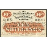 Standard Bank of South Africa Limited, 10/-, Durban, 1 October 1896, serial number H44372, black