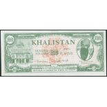 (x) Bank of Khalistan, India $100, ND (1980s), Khalistan propaganda notes issued by Sikh