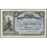 African Banking Corporation Limited, printers archival specimen £10, Bloemfontein, ND (19--), serial