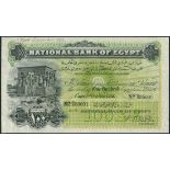 (†) National Bank of Egypt, printer's archival specimen £100, 2 October 1912, serial run G/10