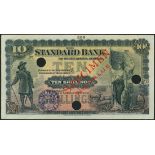 Standard Bank of South Africa Limited, colour trial 10/-, no place of issue, ND (1900-1920), no