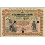 Standard Bank of South Africa Limited, specimen £10, Durban, 1 January 1919, serial number N05000,