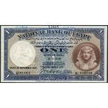 (†) National Bank of Egypt, printer's archival specimen 1 Pound, 3 November 1932, serial number