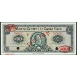 (†) Banco Central de Costa Rica, specimen 10 colones, ND (1963 Issue), serial number B0000000,