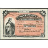 African Banking Corporation Limited, printers archival specimen £20, Bloemfontein, ND (19--), serial