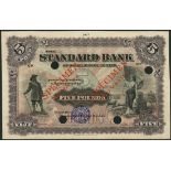 Standard Bank of South Africa Limited, colour trial £5, ND (c.1900-), no place name, purple and