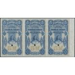 (†) Finlands Bank, a strip of three obverse proofs 5 Markkaa, 1897, no serial numbers, no