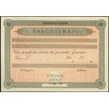 (†) Il Banco di Napoli, Italy, specimen Fede di Credito 50 to 200 lire, ND (1868), grey and green,