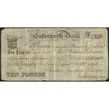 Lutterworth Bank, Goodacre, Goodacre & Buszard, £10, 2 April 1825, serial number 2596, black and