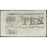 (x) Warwick & Warwickshire Bank (Greenway, Smith & Greenways), unissued £10, 188-, serial number