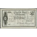 Longton Bank (Lane End), Staffordshire, Charles Harvey & Son, unissued £5, 18-, serial number