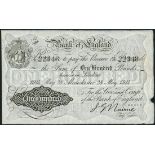 Bank of England, J G Nairne, £100, 28 May 1914, Manchester, serial number 7Y 22348, black and white,