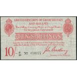 Treasury Series, John Bradbury, 10 shillings, ND (21 January 1915), serial number P1/36 070077,