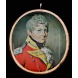 A Fine Quality c.1810 Portrait Miniature of a Lieutenant in the 92nd Highlanders, water-colour on