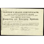 A group of early gold mining certificates  comprising Louise Gold Mining Co. Ltd., 188[9]; Phoenix