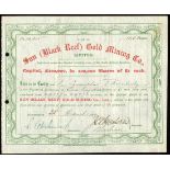 A group of early gold mining certificates comprising Victoria Reef Gold Mining Co. Ltd., [1888],