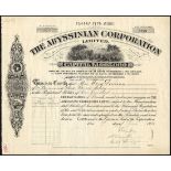 Abyssinian Corporation Ltd., £1 ordinary shares, 19[23], no.1229, elephant and lion at watering