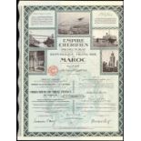 Empire Cherifien (French Protectorate of Morocco), 4% Loan, 1930, bond for 1000 francs, no.381032,