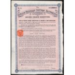 A group of certificates comprising, an uncancelled Anglo-Russian Cotton Factories Ltd., second